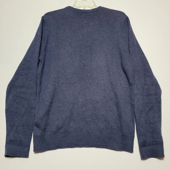Fender Guitar Lucky Brand Logo Sweatshirt Medium Sweater Men's Blue Long Sleeve - Picture 8 of 10